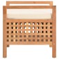 vidaXL Banco de almacenamiento de madera maciza de nogal 49x48x49 cm vidaXL Banco de almacenamiento de madera maciza de nogal 49x48x49 cm