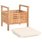 vidaXL Banco de almacenamiento de madera maciza de nogal 49x48x49 cm vidaXL Banco de almacenamiento de madera maciza de nogal 49x48x49 cm