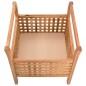 vidaXL Banco de almacenamiento de madera maciza de nogal 49x48x49 cm vidaXL Banco de almacenamiento de madera maciza de nogal 49x48x49 cm