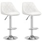 vidaXL Taburetes de cocina 2 unidades cuero sintético blanco vidaXL Taburetes de cocina 2 unidades cuero sintético blanco