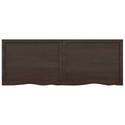 vidaXL Encimera baño madera maciza tratada gris oscuro 160x60x(2-4) cm