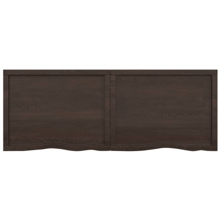 vidaXL Encimera baño madera maciza tratada gris oscuro 160x60x(2-4) cm