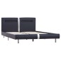vidaXL Estructura de cama con LED de cuero sintético negro 140x200 cm vidaXL Estructura de cama con LED de cuero sintético negro 140x200 cm