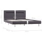 vidaXL Estructura de cama con LED de cuero sintético negro 140x200 cm vidaXL Estructura de cama con LED de cuero sintético negro 140x200 cm