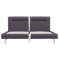 vidaXL Cama con LED de cuero sintético gris 180x200 cm vidaXL Cama con LED de cuero sintético gris 180x200 cm