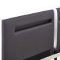 vidaXL Cama con LED de cuero sintético gris 180x200 cm vidaXL Cama con LED de cuero sintético gris 180x200 cm