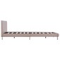 vidaXL Estructura de cama de cuero sintético capuchino 140x200 cm vidaXL Estructura de cama de cuero sintético capuchino 140x200 cm