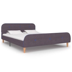 vidaXL Estructura de cama de tela gris topo 140x200 cm