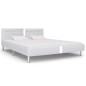 vidaXL Estructura de cama con LED de cuero sintético blanco 180x200 cm vidaXL Estructura de cama con LED de cuero sintético blanco 180x200 cm