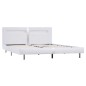 vidaXL Estructura de cama con LED de cuero sintético blanco 180x200 cm vidaXL Estructura de cama con LED de cuero sintético blanco 180x200 cm