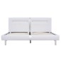 vidaXL Estructura de cama con LED de cuero sintético blanco 180x200 cm vidaXL Estructura de cama con LED de cuero sintético blanco 180x200 cm