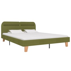 vidaXL Estructura de cama con LED tela verde 180x200 cm