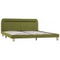 vidaXL Estructura de cama con LED tela verde 180x200 cm vidaXL Estructura de cama con LED tela verde 180x200 cm