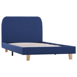 vidaXL Estructura de cama de tela azul 90x200 cm