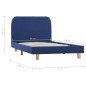 vidaXL Estructura de cama de tela azul 90x200 cm vidaXL Estructura de cama de tela azul 90x200 cm