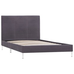 vidaXL Estructura de cama de tela gris 90x200 cm