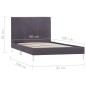 vidaXL Estructura de cama de tela gris 90x200 cm vidaXL Estructura de cama de tela gris 90x200 cm