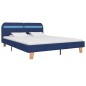 vidaXL Estructura de cama con LED tela azul 160x200 cm vidaXL Estructura de cama con LED tela azul 160x200 cm