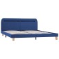 vidaXL Estructura de cama con LED tela azul 160x200 cm vidaXL Estructura de cama con LED tela azul 160x200 cm