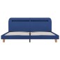 vidaXL Estructura de cama con LED tela azul 160x200 cm vidaXL Estructura de cama con LED tela azul 160x200 cm