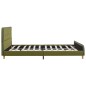 vidaXL Estructura de cama de tela verde 140x200 cm vidaXL Estructura de cama de tela verde 140x200 cm