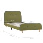 vidaXL Estructura de cama de tela verde 90x200 cm vidaXL Estructura de cama de tela verde 90x200 cm