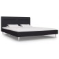 vidaXL Estructura de cama con LED tela negro 180x200 cm vidaXL Estructura de cama con LED tela negro 180x200 cm