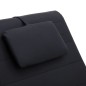 vidaXL Diván de masaje con almohada de cuero sintético negro vidaXL Diván de masaje con almohada de cuero sintético negro