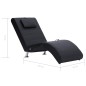 vidaXL Diván de masaje con almohada de cuero sintético negro vidaXL Diván de masaje con almohada de cuero sintético negro