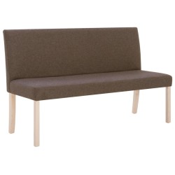 vidaXL Banco de poliéster 139,5 cm marrón