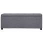 vidaXL Banco con espacio de almacenaje 116 cm poliéster gris claro vidaXL Banco con espacio de almacenaje 116 cm poliéster gris claro