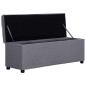 vidaXL Banco con espacio de almacenaje 116 cm poliéster gris claro vidaXL Banco con espacio de almacenaje 116 cm poliéster gris claro