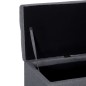 vidaXL Banco con espacio de almacenaje 116 cm poliéster gris claro vidaXL Banco con espacio de almacenaje 116 cm poliéster gris claro
