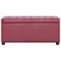 vidaXL Otomana de almacenaje cuero sintético color vino tinto 87,5 cm vidaXL Otomana de almacenaje cuero sintético color vino tinto 87,5 cm