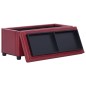vidaXL Otomana de almacenaje cuero sintético color vino tinto 87,5 cm vidaXL Otomana de almacenaje cuero sintético color vino tinto 87,5 cm