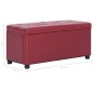 vidaXL Otomana de almacenaje cuero sintético color vino tinto 87,5 cm vidaXL Otomana de almacenaje cuero sintético color vino tinto 87,5 cm