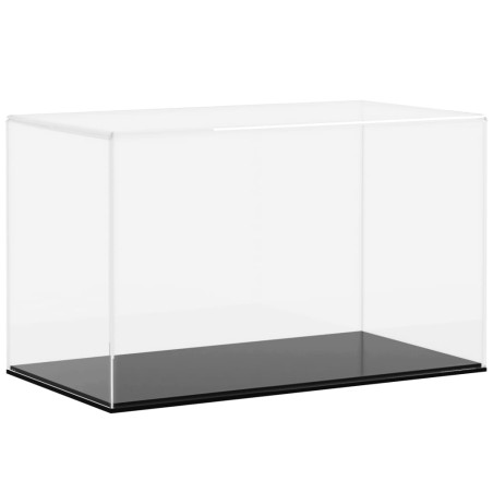vidaXL Caja de exposición acrílico transparente 31x17x19 cm