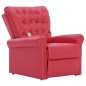vidaXL Sillón de masaje reclinable de cuero artificial rojo vidaXL Sillón de masaje reclinable de cuero artificial rojo