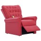 vidaXL Sillón de masaje reclinable de cuero artificial rojo vidaXL Sillón de masaje reclinable de cuero artificial rojo