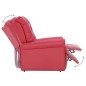 vidaXL Sillón de masaje reclinable de cuero artificial rojo vidaXL Sillón de masaje reclinable de cuero artificial rojo