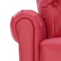 vidaXL Sillón de masaje reclinable de cuero artificial rojo vidaXL Sillón de masaje reclinable de cuero artificial rojo