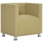 vidaXL Sillón en forma de cubo de tela verde vidaXL Sillón en forma de cubo de tela verde