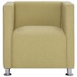 vidaXL Sillón en forma de cubo de tela verde vidaXL Sillón en forma de cubo de tela verde