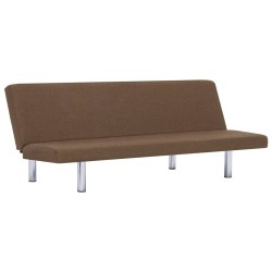 vidaXL Sofá cama de poliéster marrón