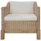 vidaXL Sillón con cojines ratán natural vidaXL Sillón con cojines ratán natural
