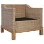 vidaXL Sillón con cojines ratán natural vidaXL Sillón con cojines ratán natural