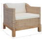 vidaXL Sillón con cojines ratán natural vidaXL Sillón con cojines ratán natural