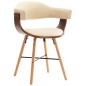 vidaXL Sillas de comedor 2 uds cuero sintético y madera curvada crema vidaXL Sillas de comedor 2 uds cuero sintético y madera curvada crema