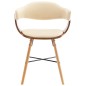 vidaXL Sillas de comedor 2 uds cuero sintético y madera curvada crema vidaXL Sillas de comedor 2 uds cuero sintético y madera curvada crema