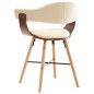 vidaXL Sillas de comedor 2 uds cuero sintético y madera curvada crema vidaXL Sillas de comedor 2 uds cuero sintético y madera curvada crema